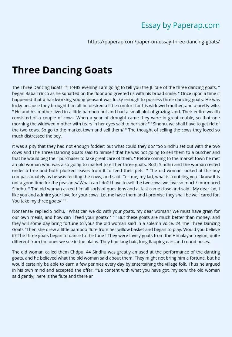 Three Dancing Goats