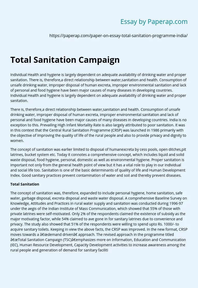 Total Sanitation Campaign