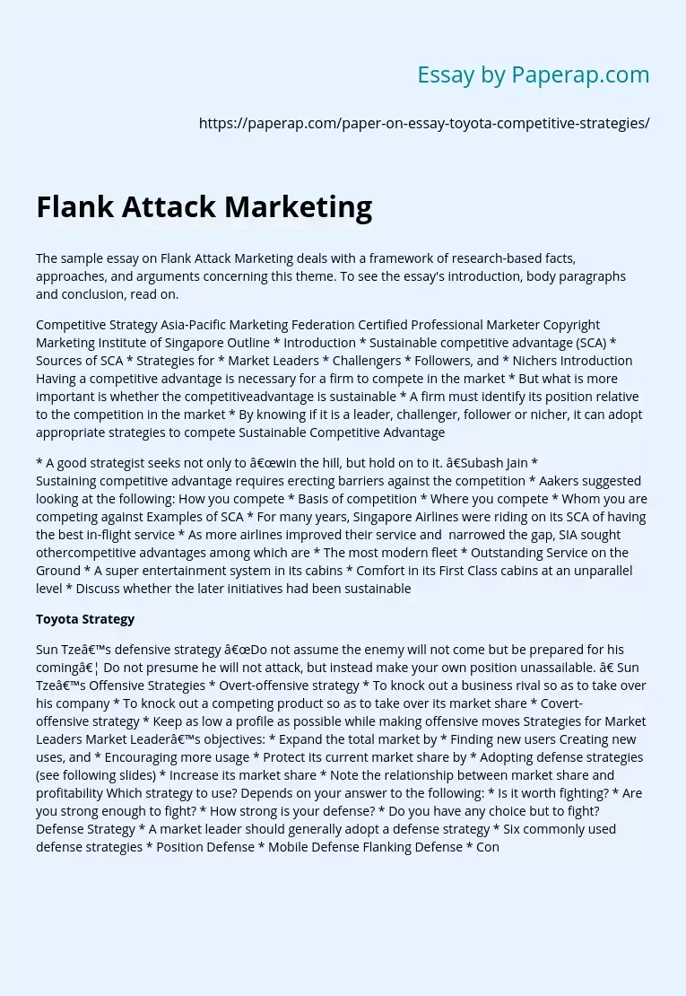 Flank Attack Marketing