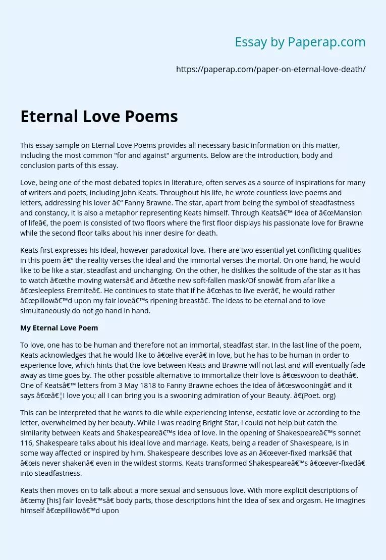 Eternal Love Poems