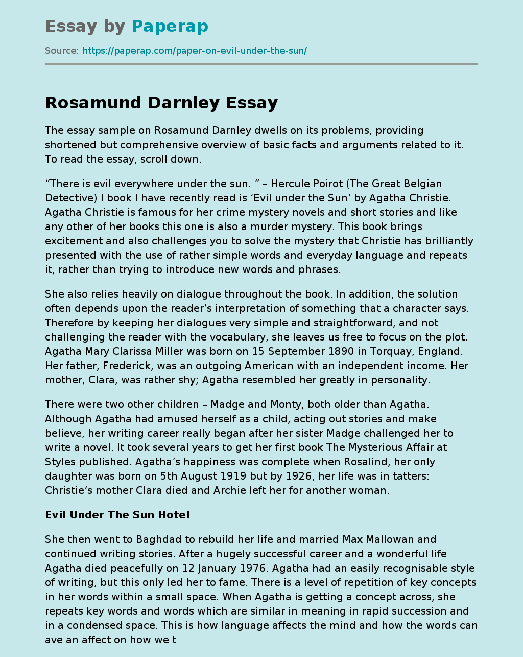 Rosamund Darnley