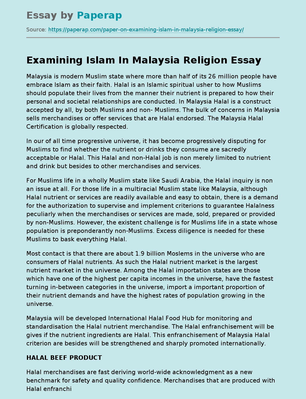 Examining Islam In Malaysia Religion