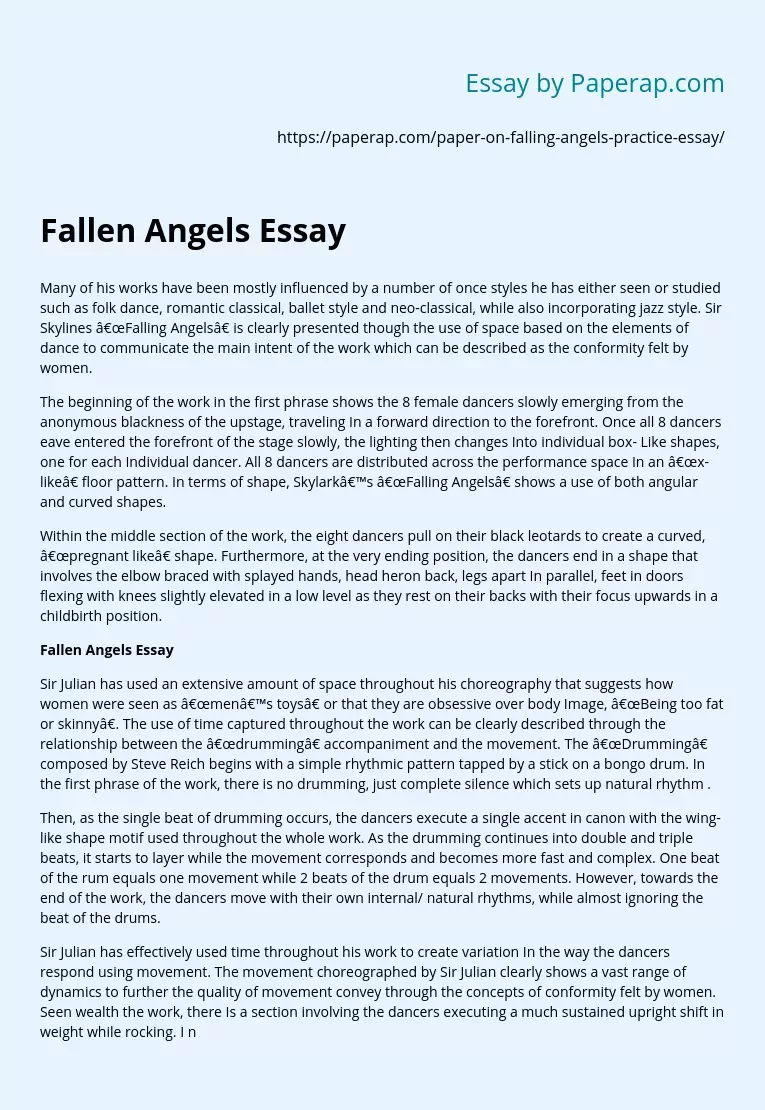 Fallen Angels Essay