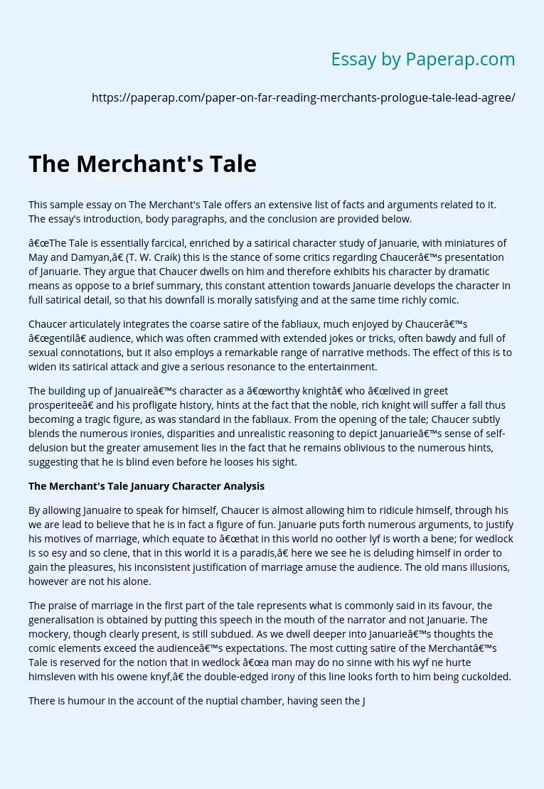 The Merchant's Tale