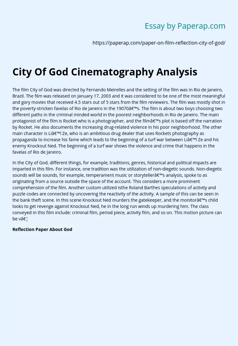 cinematography essay