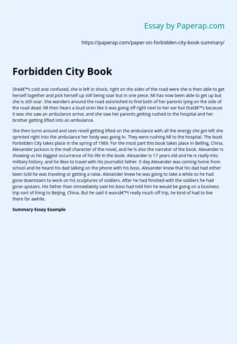 Forbidden City Book