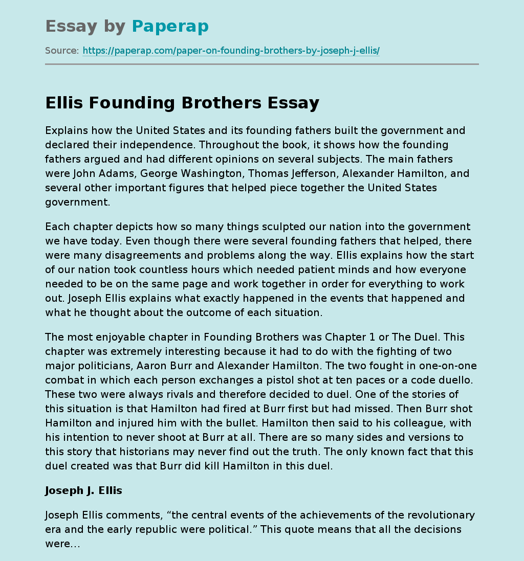 Ellis Founding Brothers