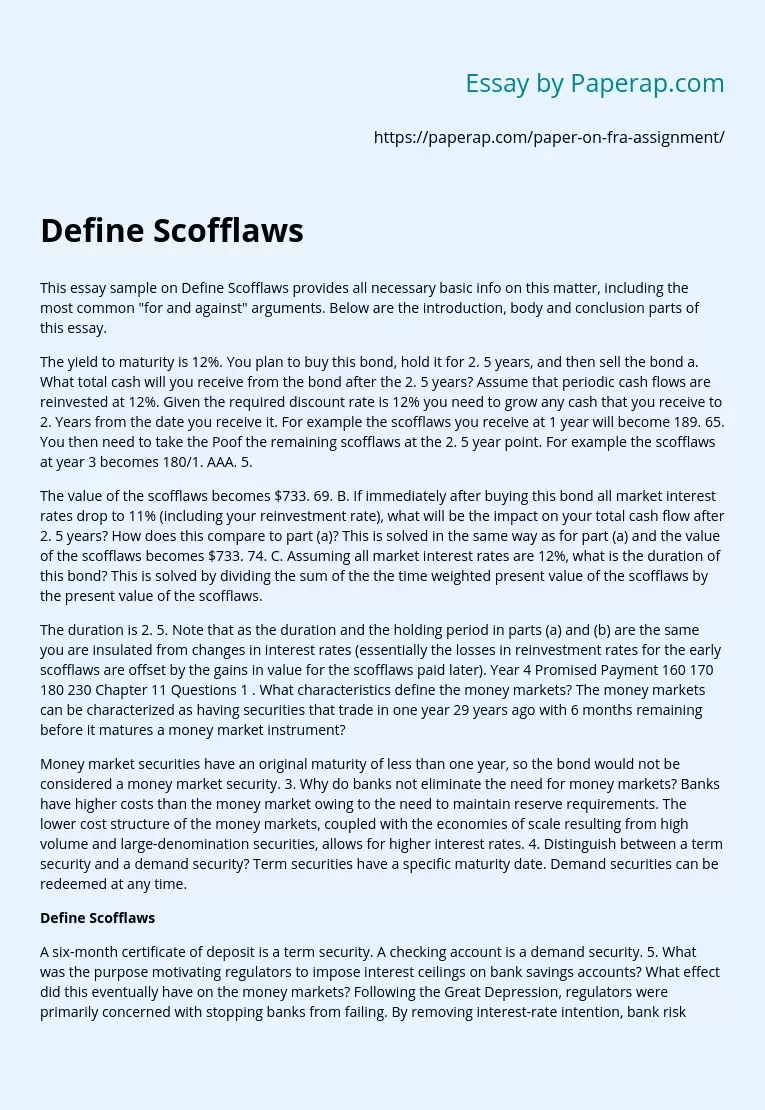 Define Scofflaws