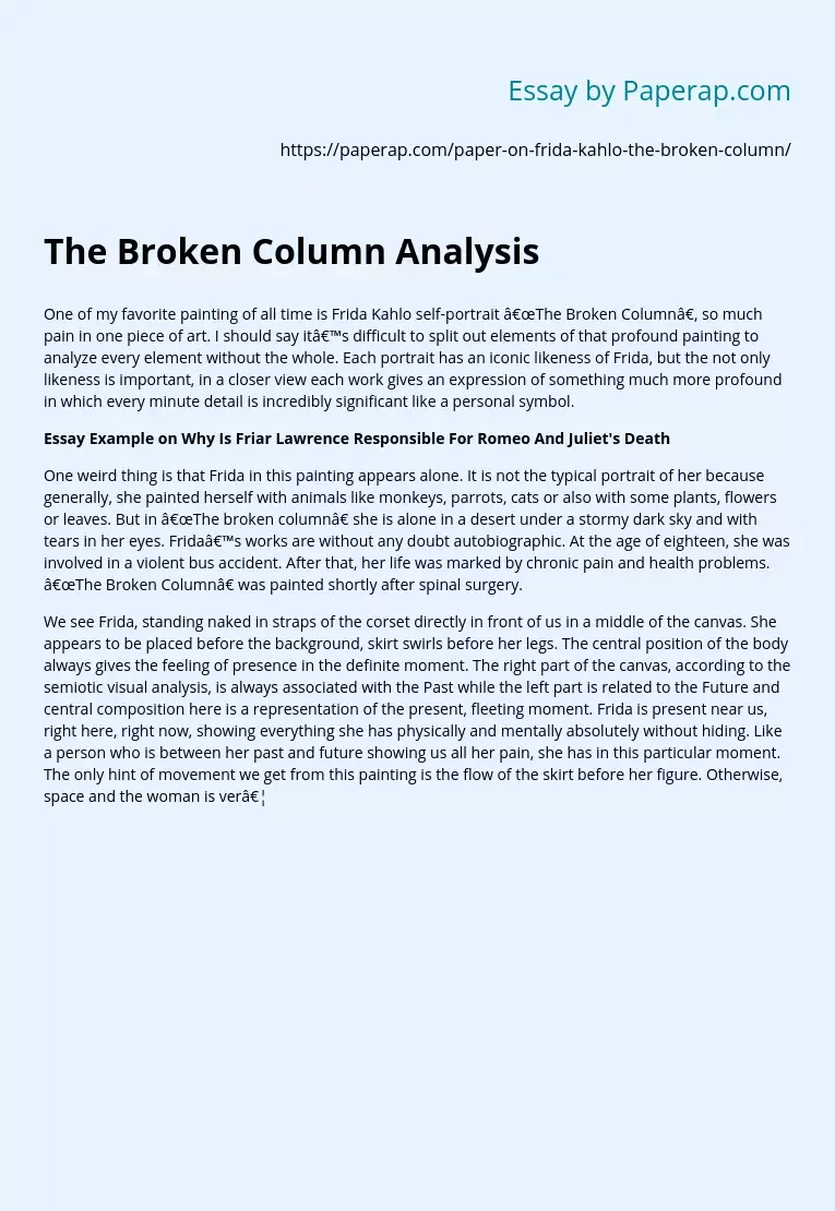 The Broken Column Analysis