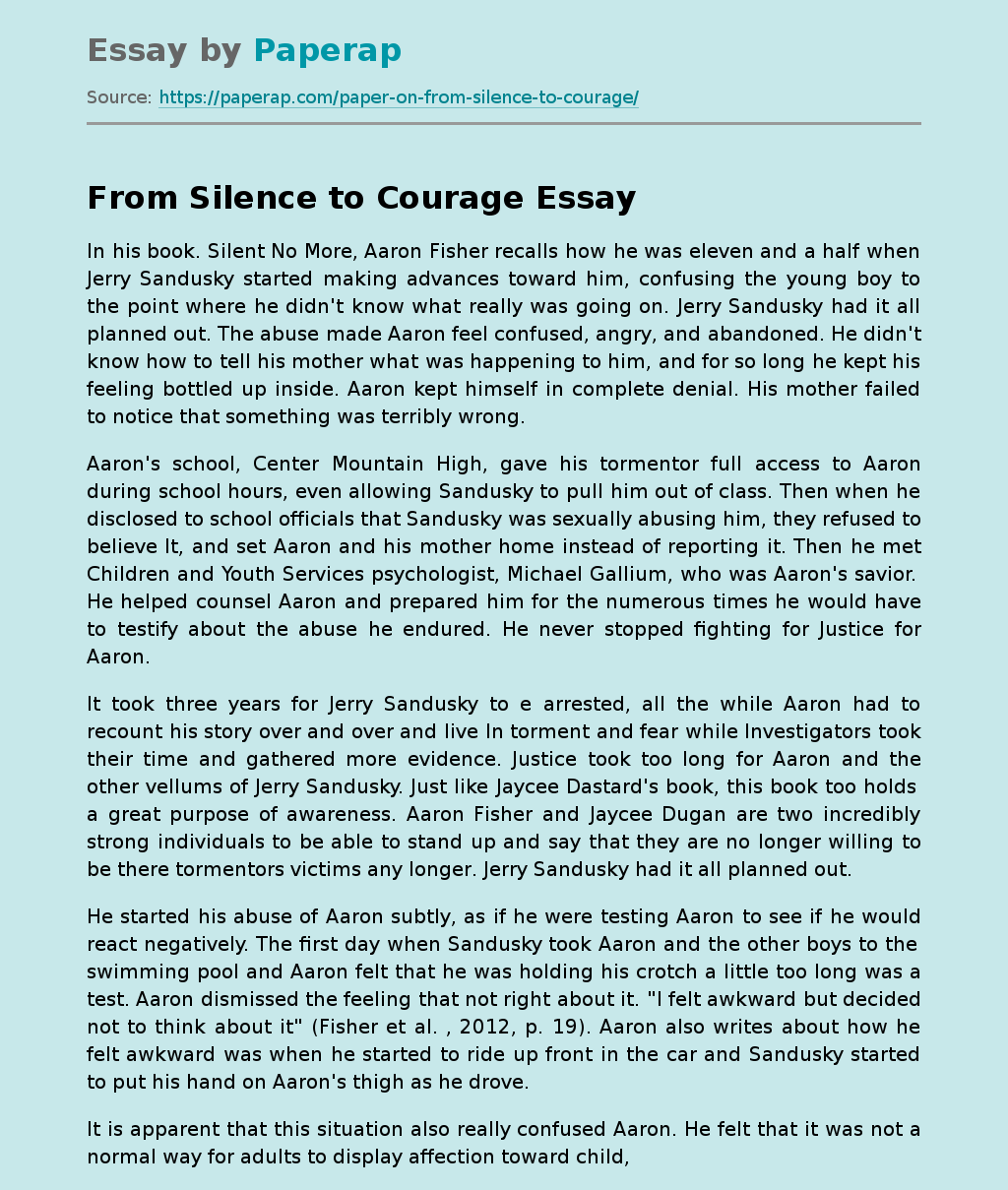 From Silence to Courage