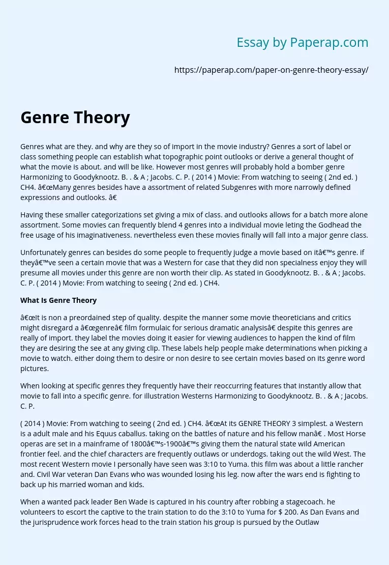 Analysis of Genre Theory