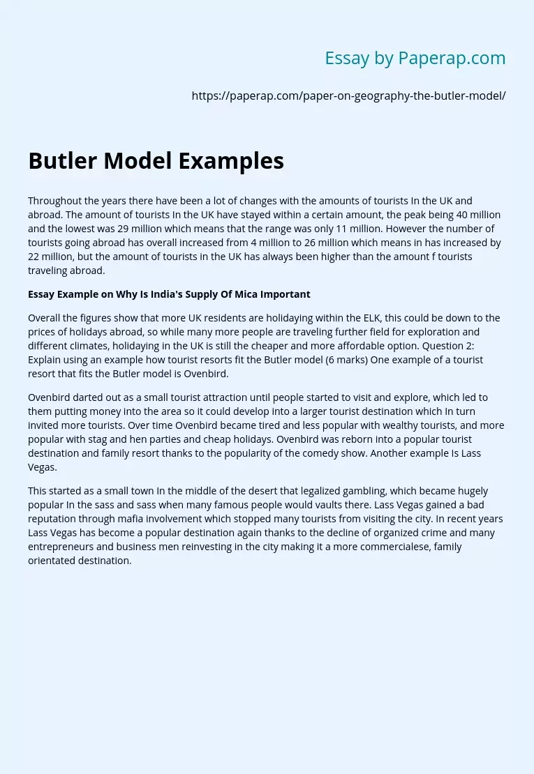 Butler Model Examples