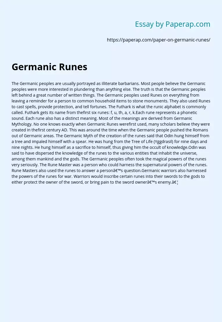 Misconceptions about Germanic Peoples