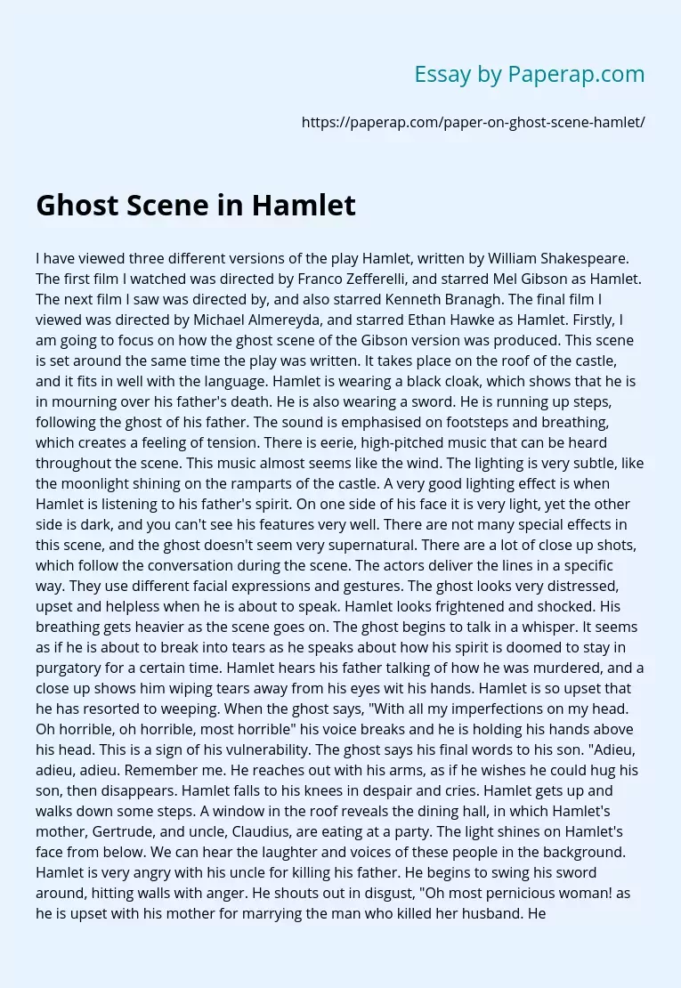 Ghost Scene in Hamlet