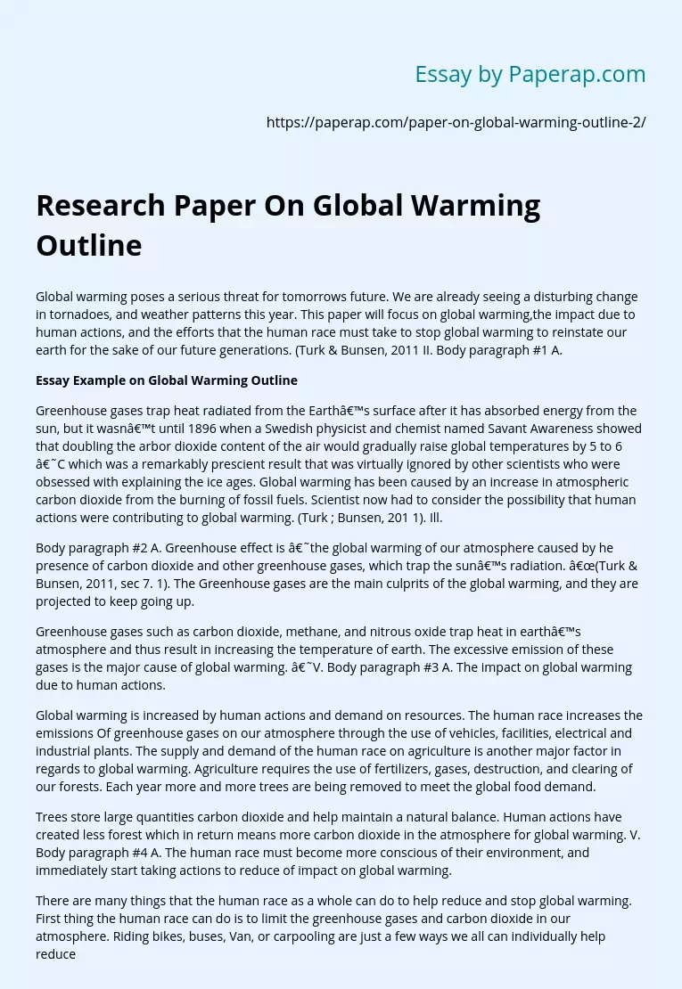 how to reduce global warming essay