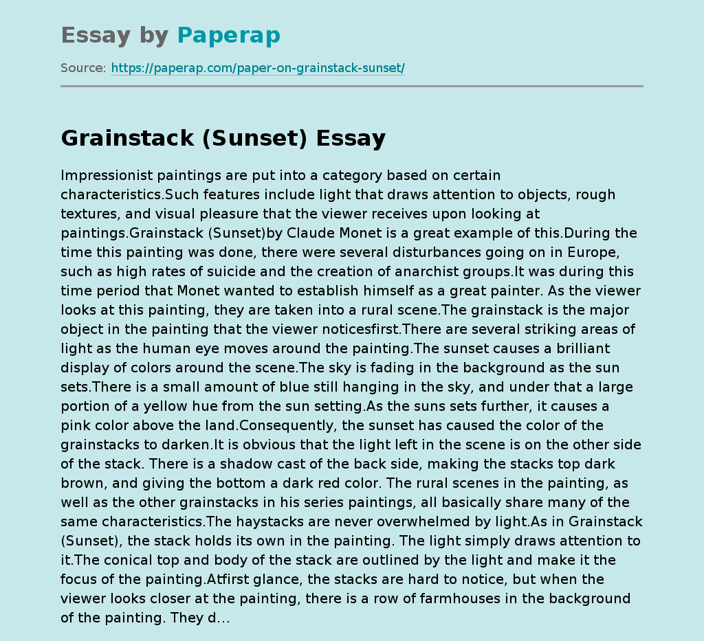 Grainstack (Sunset)