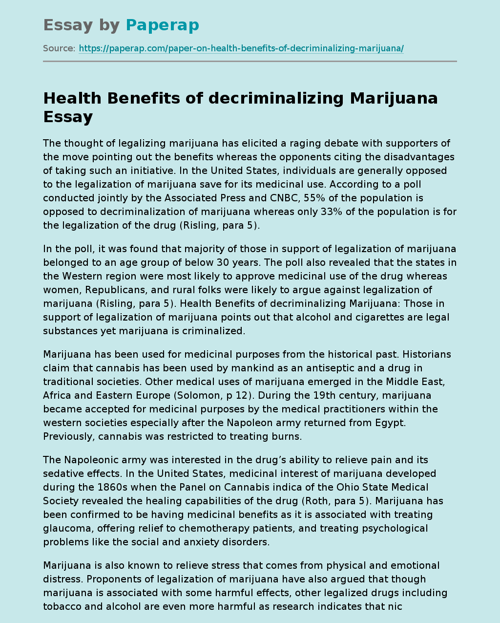 Health Benefits Of Decriminalizing Marijuana