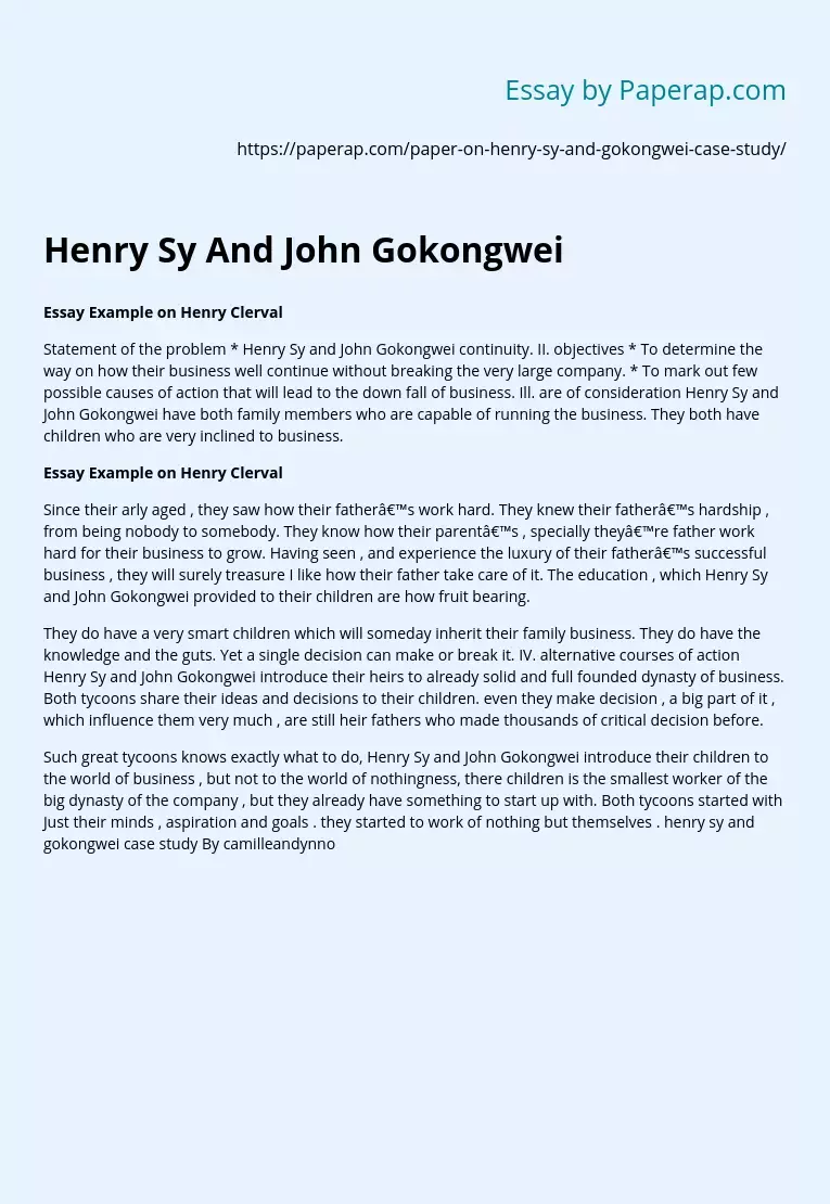 Henry Sy And John Gokongwei