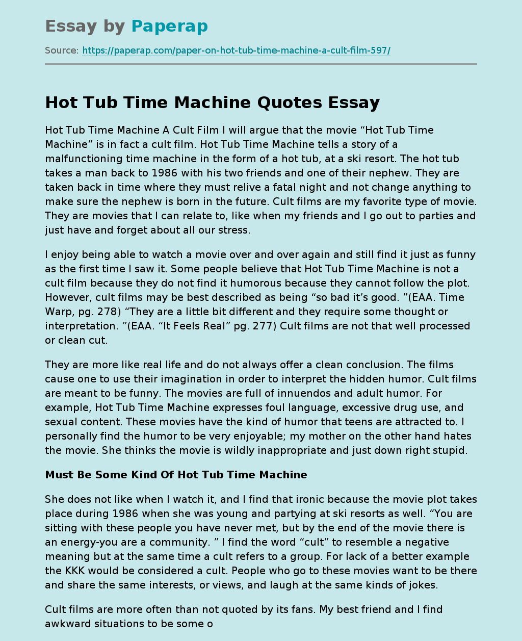 Hot Tub Time Machine Quotes