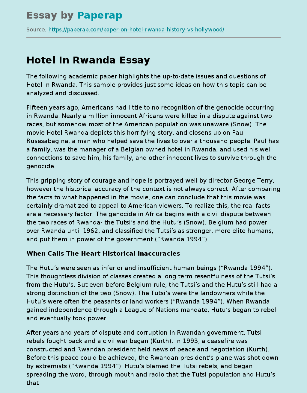 Hotel In Rwanda