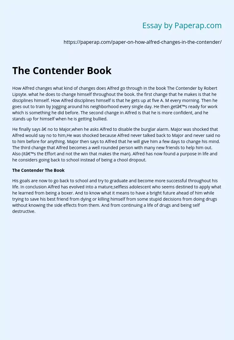 The Contender Book