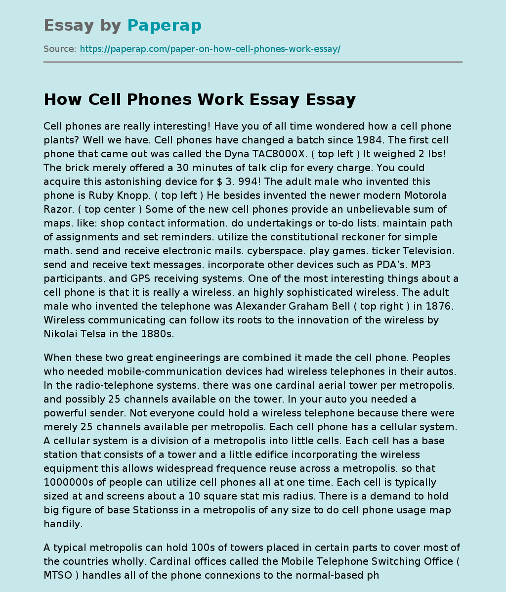 It Is Interesting: How Cell Phones Work?
