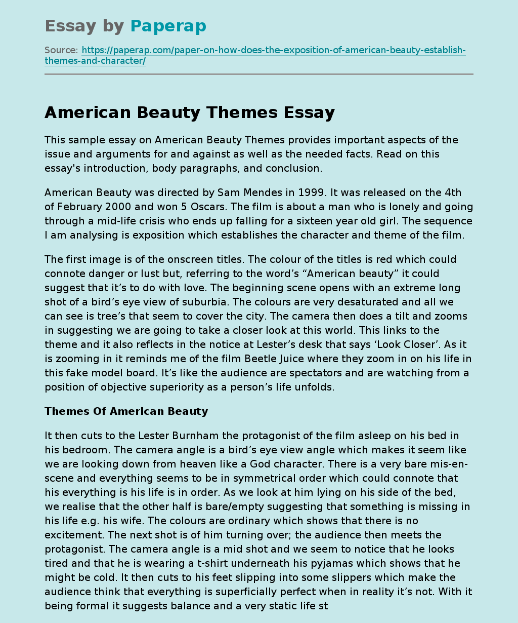 American Beauty Themes