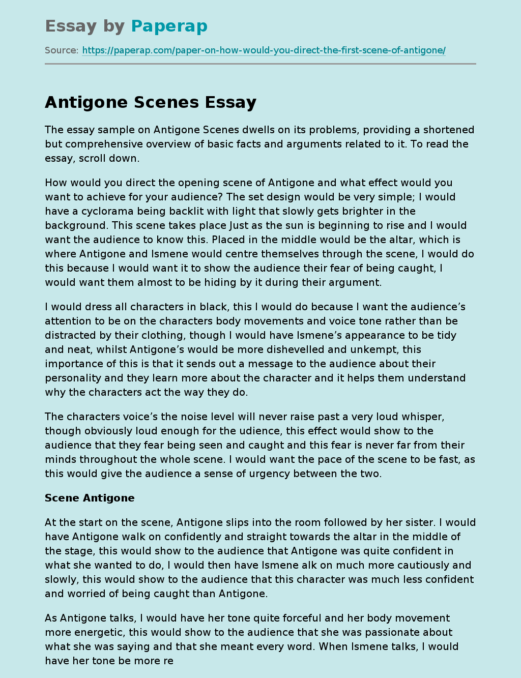 Antigone Scenes