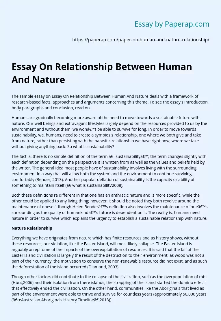 human nature essay conclusion