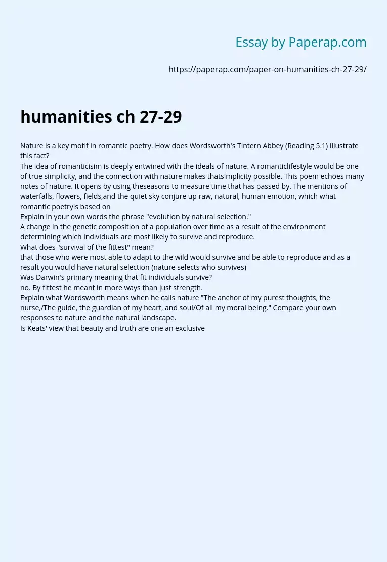humanities ch 27-29