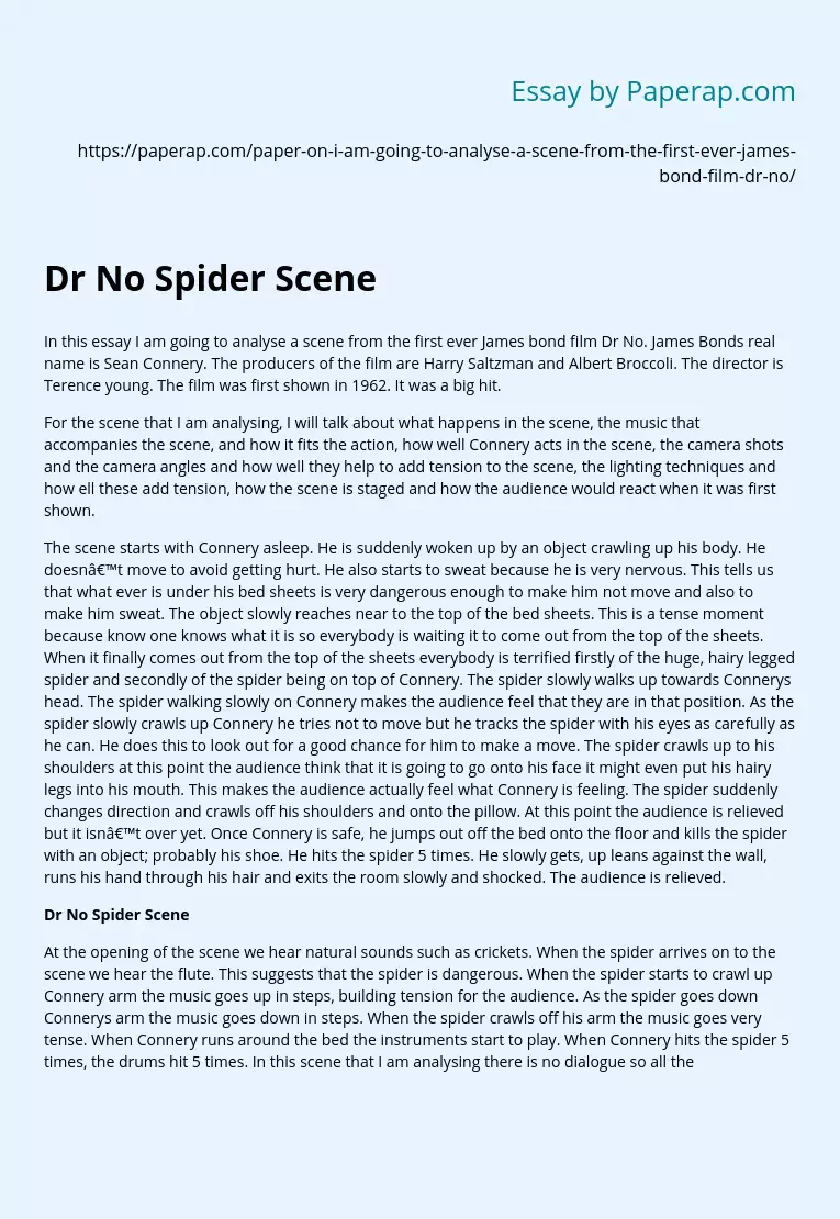 Dr No Spider Scene
