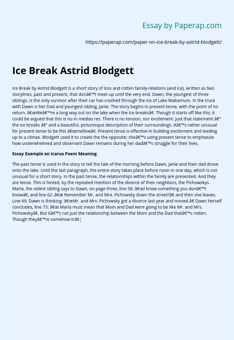Ice Break Astrid Blodgett