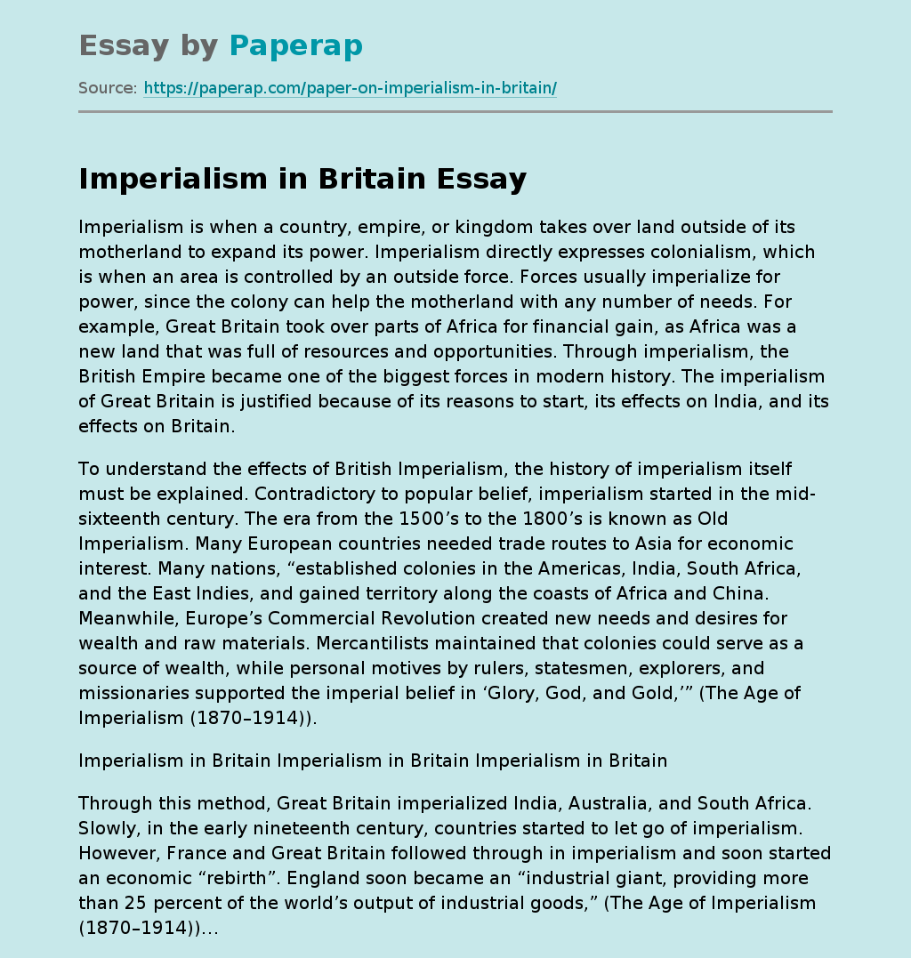Imperialism in Britain