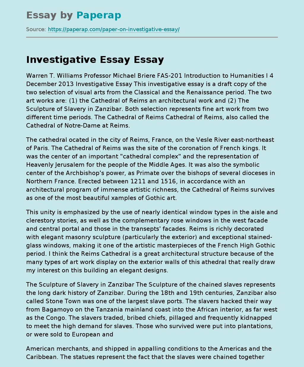 investigative research essay topics