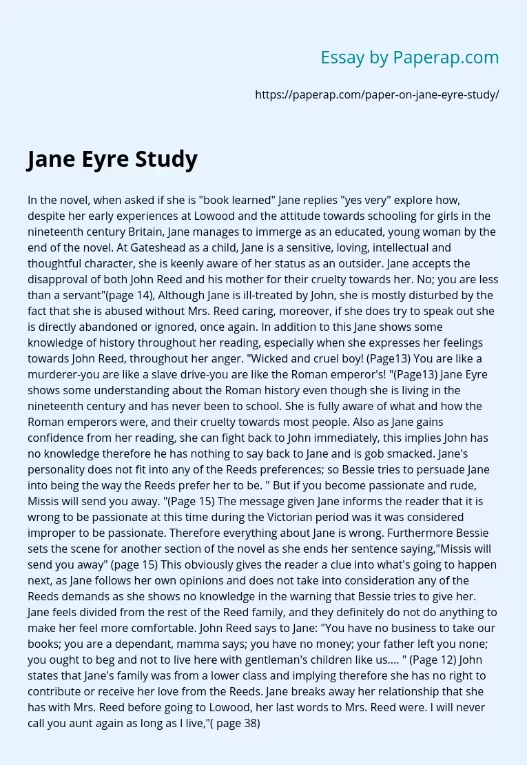 Jane Eyre Study