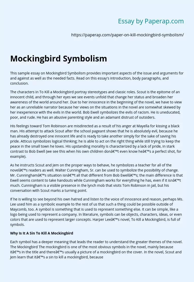 To Kill a Mockingbird Symbolism