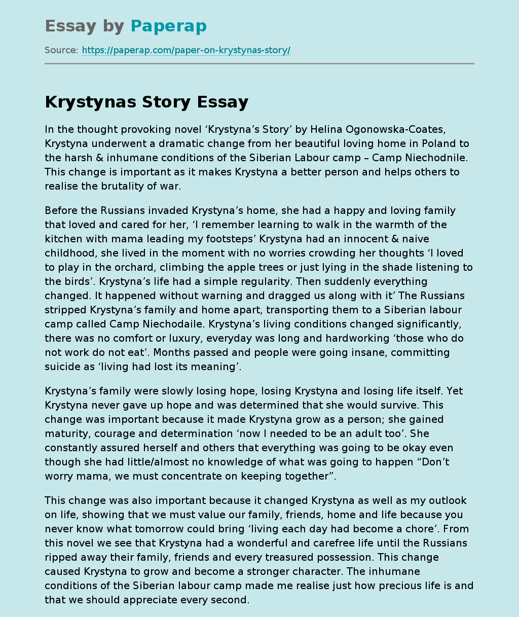 Krystynas Story