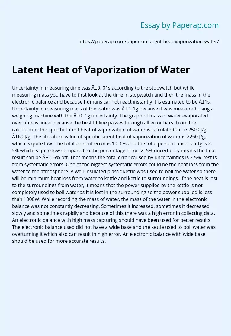 latent-heat-of-vaporization-of-water-free-essay-example