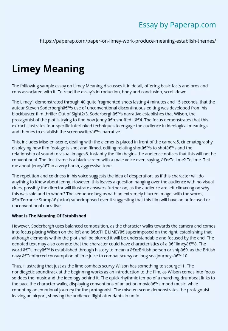 Exploring Limey Meaning: Pros and Cons