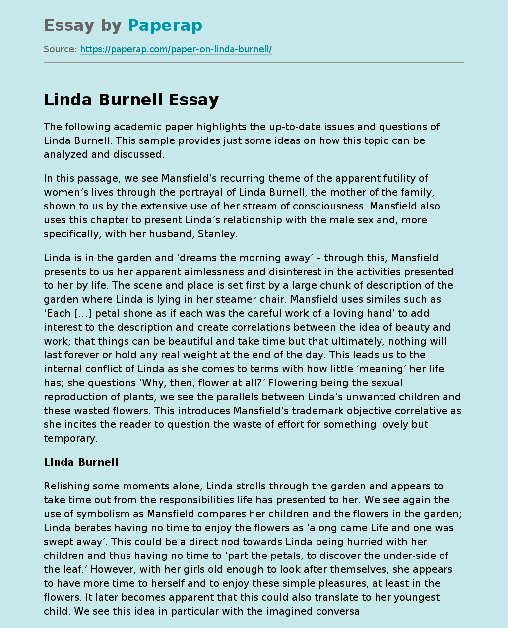 Current Issues and Questions by Linda Burnell