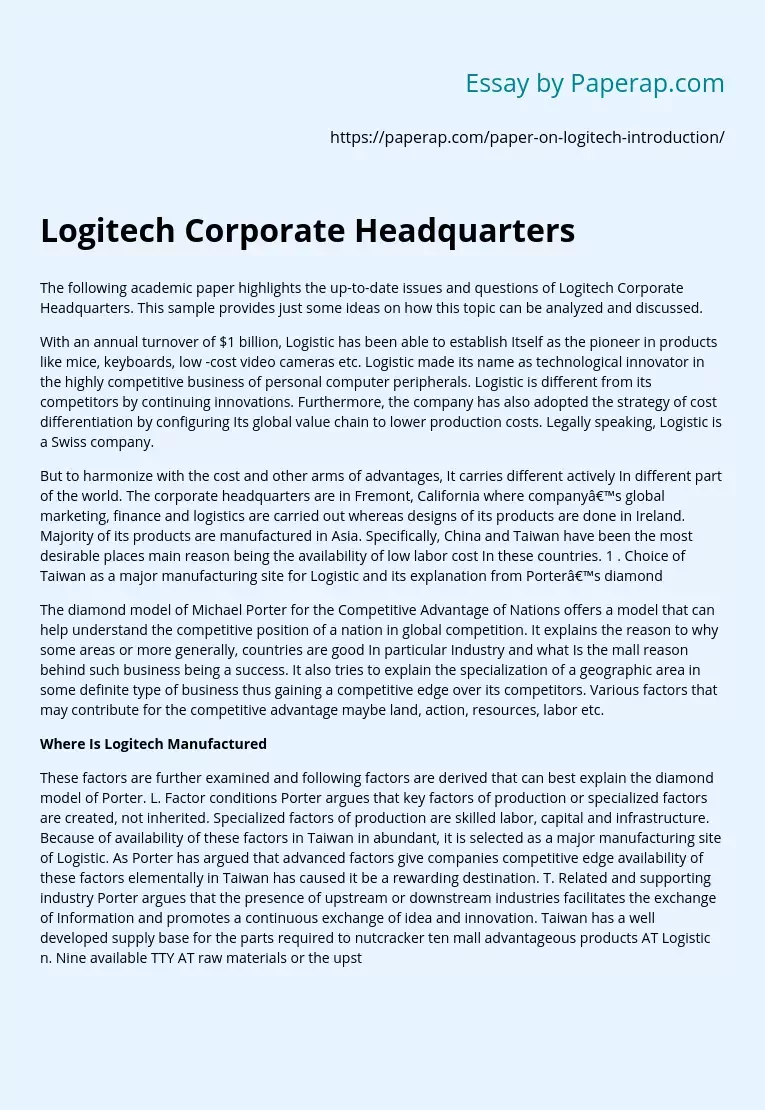 Logitech Corporate Headquarters