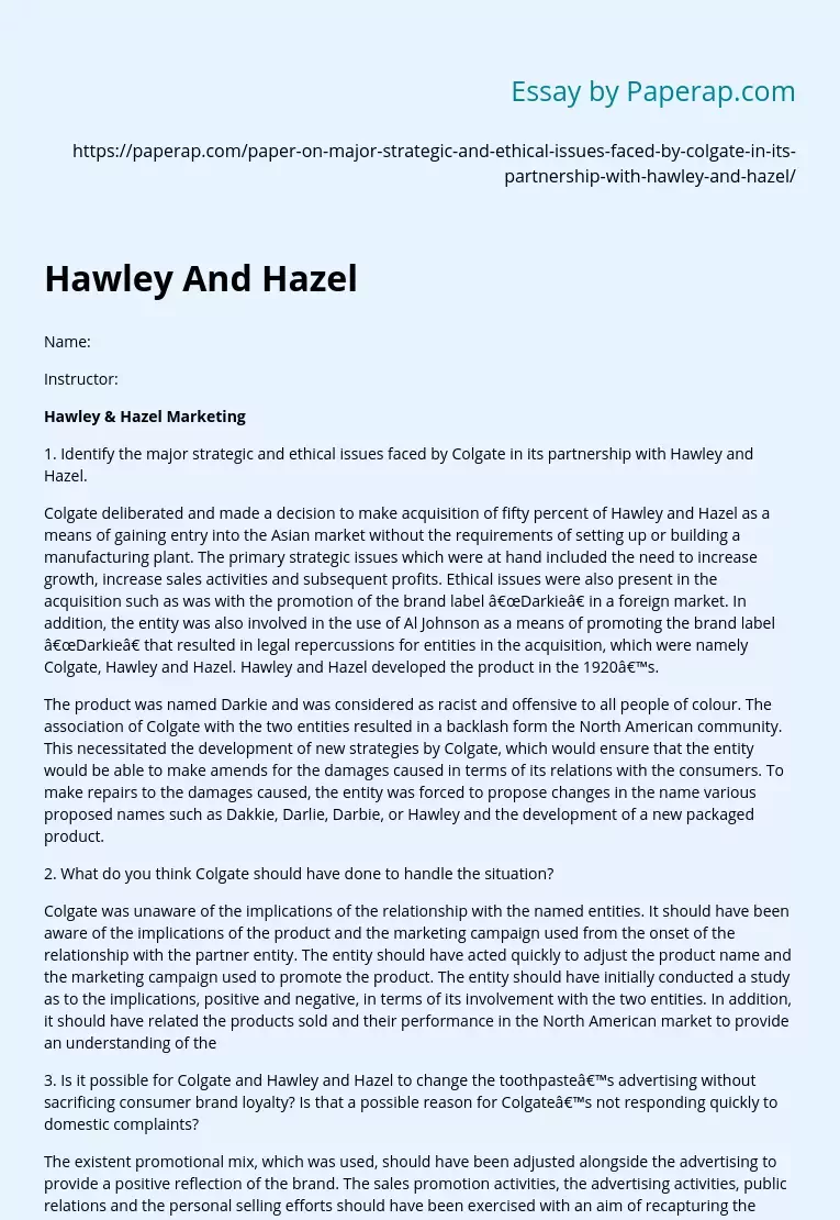 Hawley & Hazel Marketing