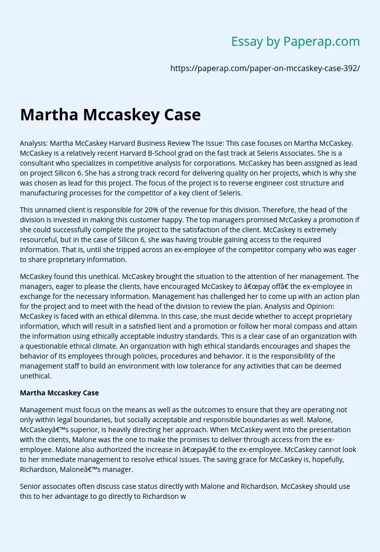 Martha Mccaskey Case