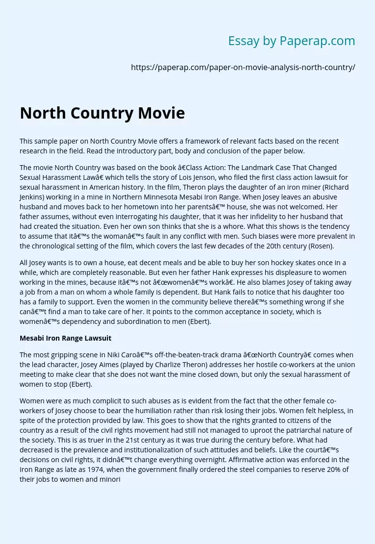North Country Movie