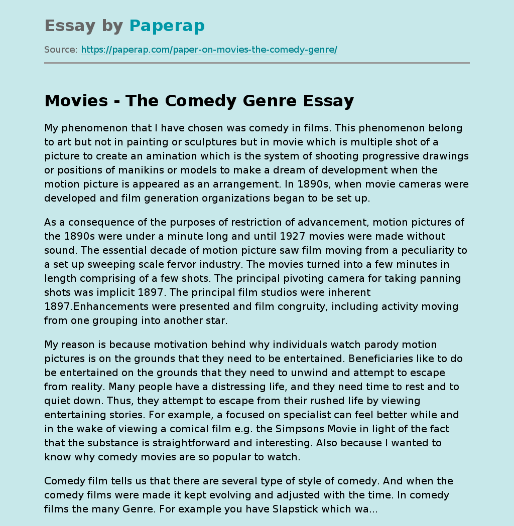 comedy research paper topics