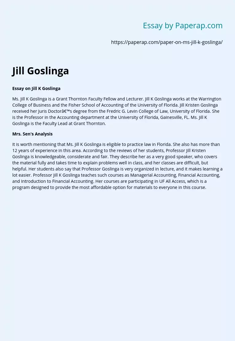 Jill Goslinga