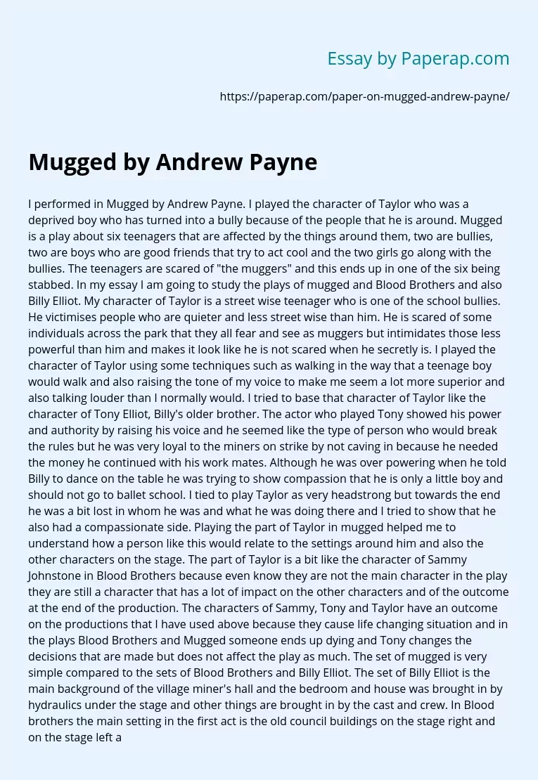 Mugged by Andrew Payne