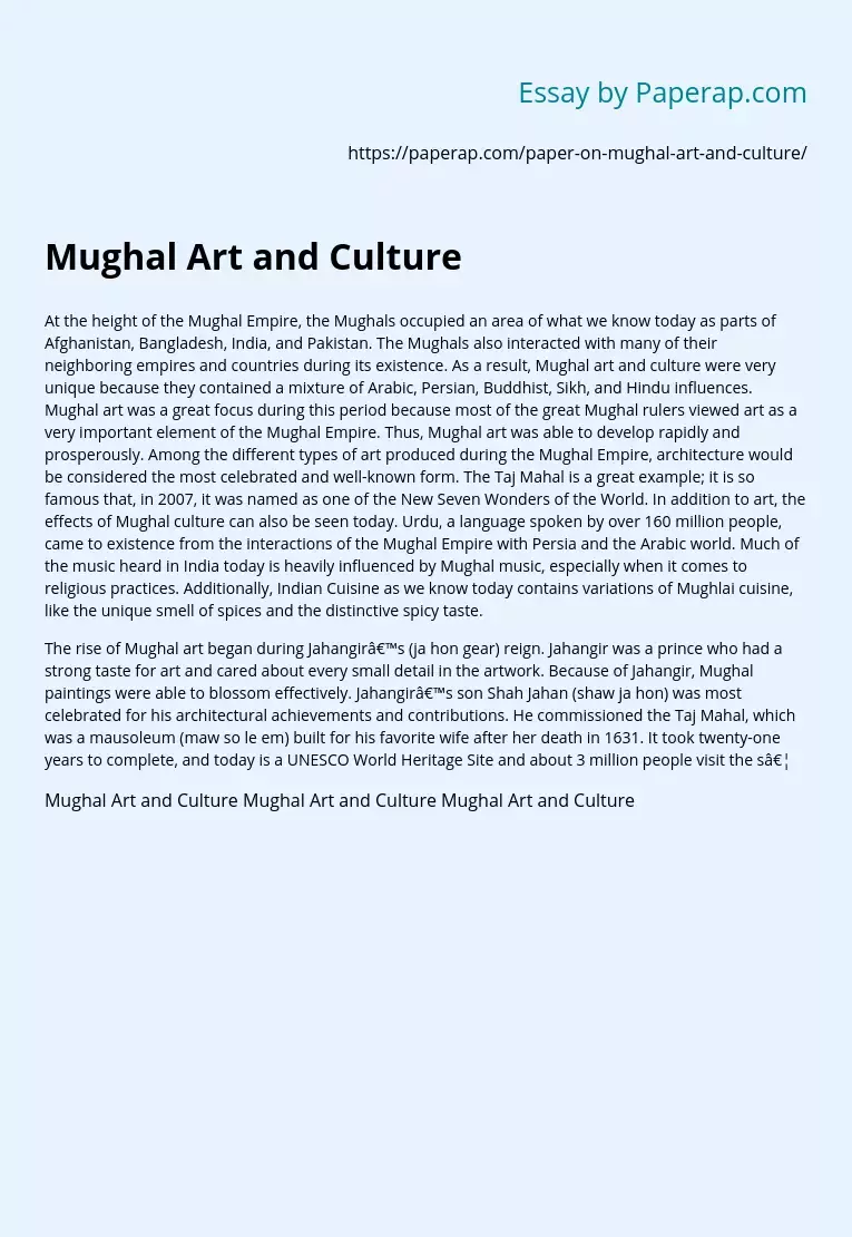 Mughal Art and Culture