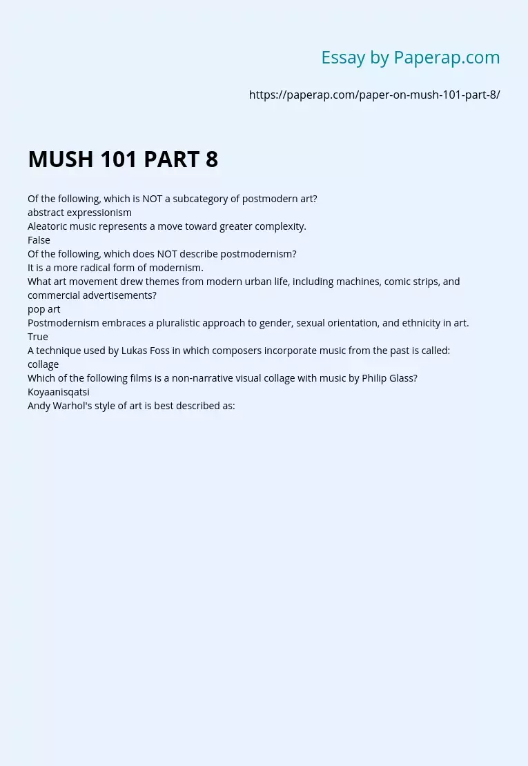MUSH 101 PART 8
