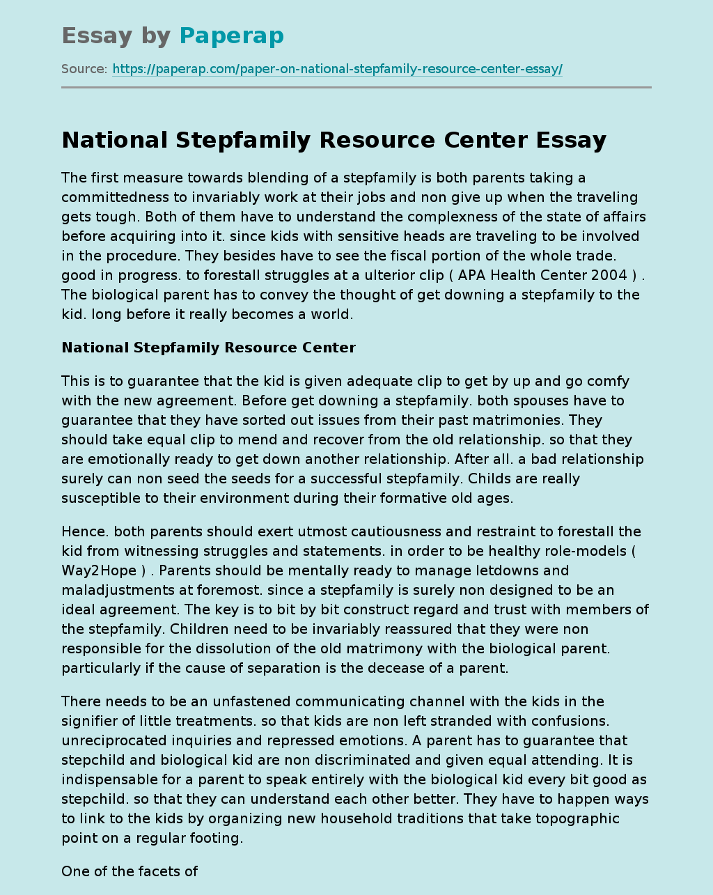 National Stepfamily Resource Center